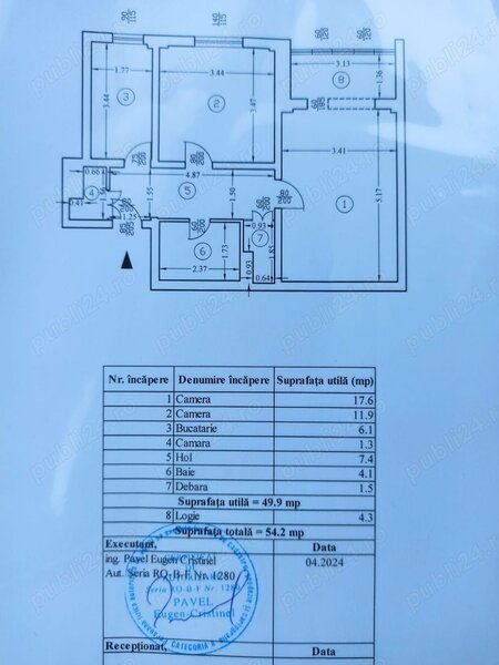 Tinetretului, Sector 4, apartament 2 camere 54 mp.